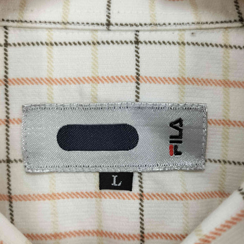 フィラ FILA チェック柄 ロングスリーブシャツ メンズ L
