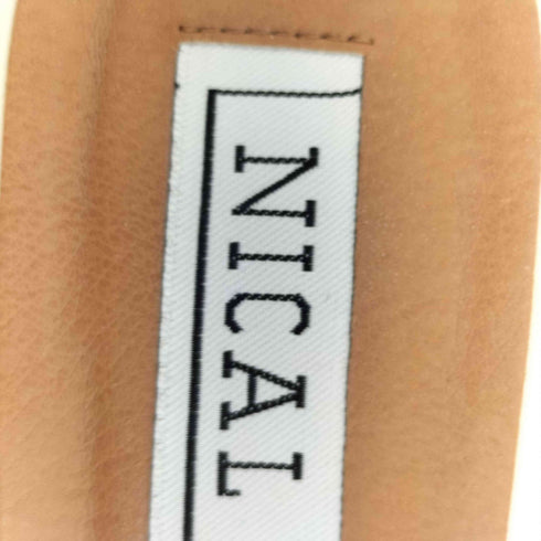 NICAL 型押し 甲ストラップ ミュール パンプス レディース M