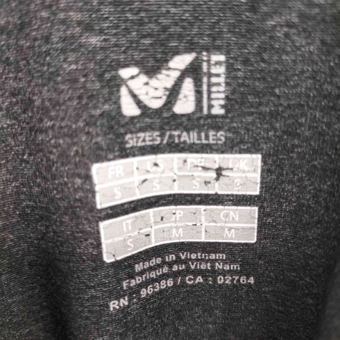 ミレー MILLET プリントロゴ ロングスリーブカットソー メンズ S