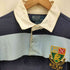 ポロバイラルフローレン Polo by RALPH LAUREN CUSTOM FIT 紋章 刺繍 ボーダー L/S ラガー シャツ メンズ import:L