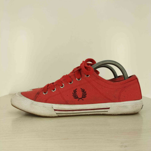 フレッドペリー FRED PERRY ロゴ刺繍 キャンバス ローカットスニーカー メンズ JPN:26