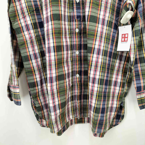 ポロバイラルフローレン Polo by RALPH LAUREN チェック グランパ ディティール L/S シャツ ポニー無し チンスト メンズ import:XL