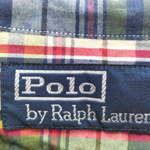 ポロバイラルフローレン Polo by RALPH LAUREN チェック グランパ ディティール L/S シャツ ポニー無し チンスト メンズ import:XL
