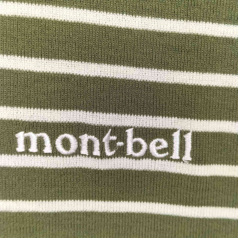 モンベル mont bell ロゴ刺繍 ボーダーポロシャツ メンズ L