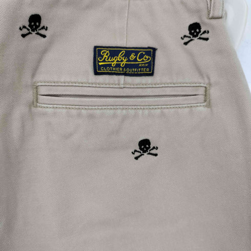 ラグビーラルフローレン Rugby Ralph Lauren スカル刺繍 スリム チノパンツ メンズ 29/30