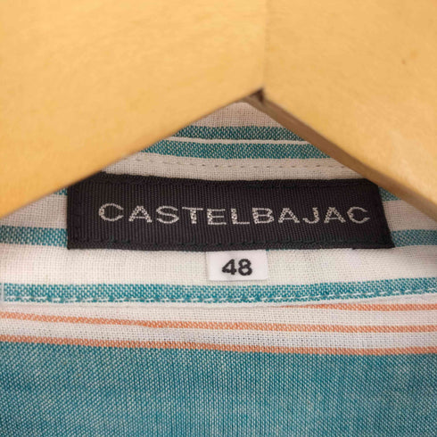 カステルバジャック CASTELBAJAC ロゴ刺繍 ストライプ長袖シャツ メンズ 48