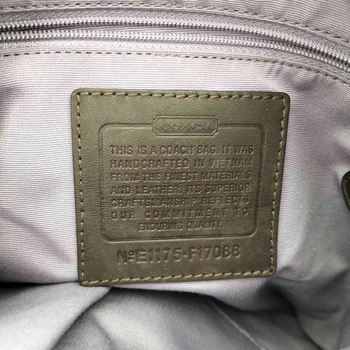 コーチ COACH シグネチャーロゴ レザー切替キャンバスショルダーバッグ レディース