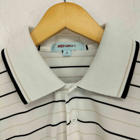ケンゾーゴルフ KENZO GOLF ボーダー半袖ポロシャツ メンズ 4