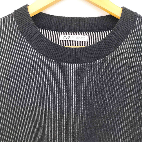 ザラ ZARA ボックスシルエット リブニット メンズ import:L