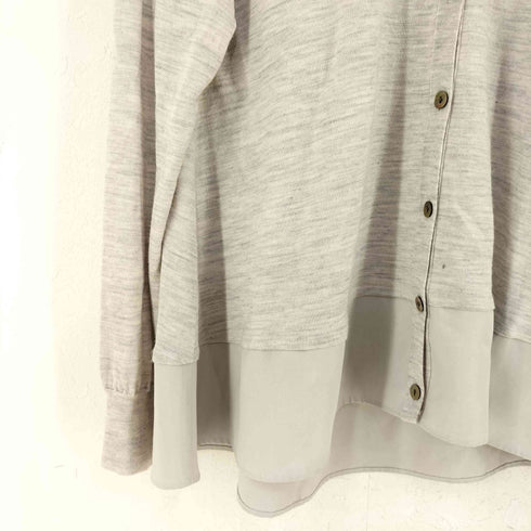 バーニーズニューヨーク BARNEYS NEWYORK ウールクルーネックカーディガン レディース