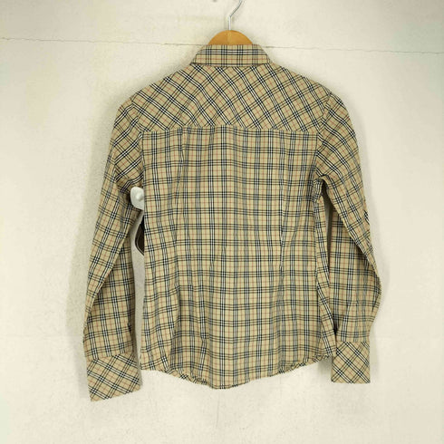 バーバリーブルーレーベル BURBERRY BLUE LABEL 騎士刺繍ノヴァチェックシャツ レディース 38