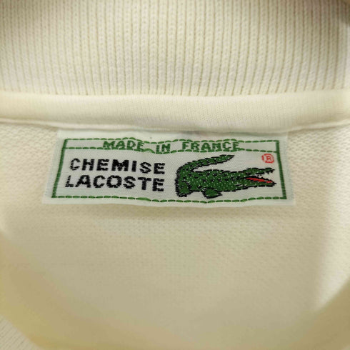 シュミーズラコステ CHEMISE LACOSTE 80S フランス製 ワンポイントロゴ刺繍 S/S 鹿の子シャツ メンズ