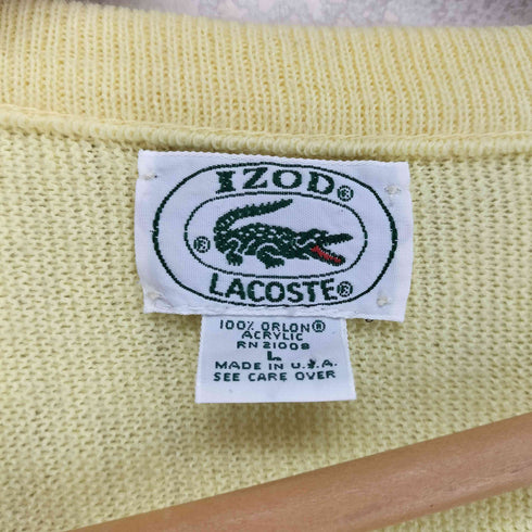 アイゾッドラコステ IZOD LACOSTE 70S~ MADE IN USA Vネックニット メンズ L