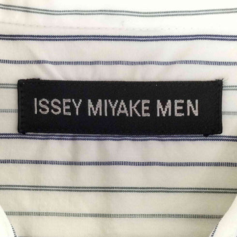 イッセイミヤケメン ISSEY MIYAKE MEN 11AW 黒タグ コットン ストライプ レギュラーカラー シャツ メンズ JPN:3