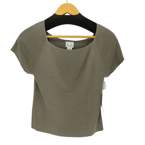 LOFT シルク S/S リブカットソー レディース import:M