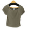 LOFT シルク S/S リブカットソー レディース import:M