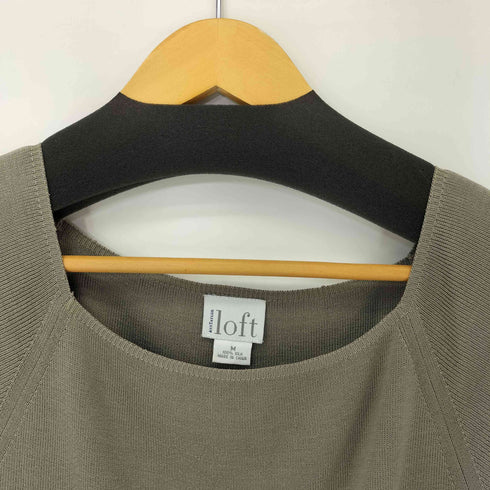 LOFT シルク S/S リブカットソー レディース import:M