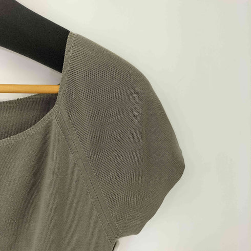LOFT シルク S/S リブカットソー レディース import:M