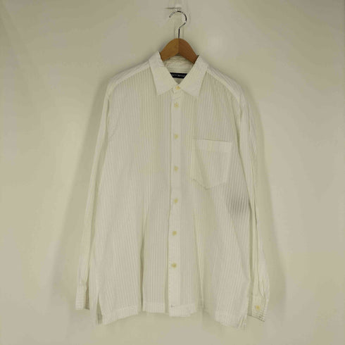 イッセイミヤケ ISSEY MIYAKE 07AW 黒タグ コットン シャドーストライプ レギュラーカラー シャツ メンズ JPN:3