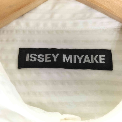 イッセイミヤケ ISSEY MIYAKE 07AW 黒タグ コットン シャドーストライプ レギュラーカラー シャツ メンズ JPN:3