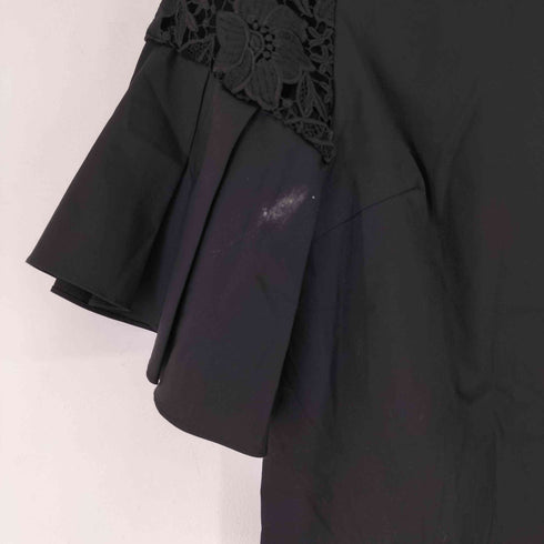 エムプルミエブラック M-premier BLACK カットワーク切替 S/S ブラウス レディース 38