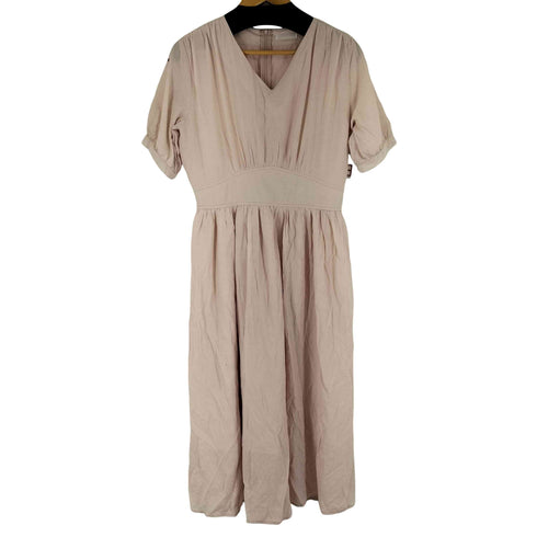 メルロプラス MERLOT PLUS レーヨン混 S/S ロングワンピース レディース