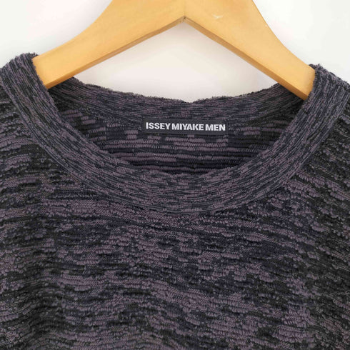 イッセイミヤケメン ISSEY MIYAKE MEN 17AW 黒タグ 製品染め 霜降り ニット Tシャツ メンズ JPN:3