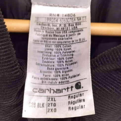 カーハート Carhartt 2011年製 メキシコ製 企業ロゴ 裏地キルティング トラディショナルコート メンズ import:XXL