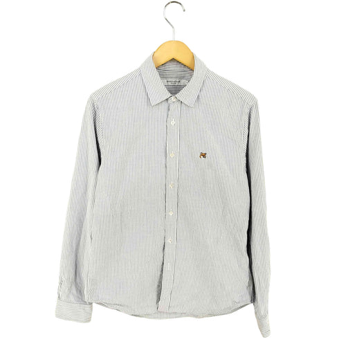 メゾンキツネ MAISON KITSUNE FOX HEAD EMBROIDERY STRIPE SHIRT メンズ import:S