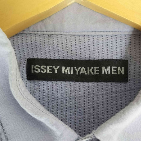 イッセイミヤケメン ISSEY MIYAKE MEN 15AW 黒タグ ステッチ コットンリネン レギュラーカラー シャツ メンズ JPN:3