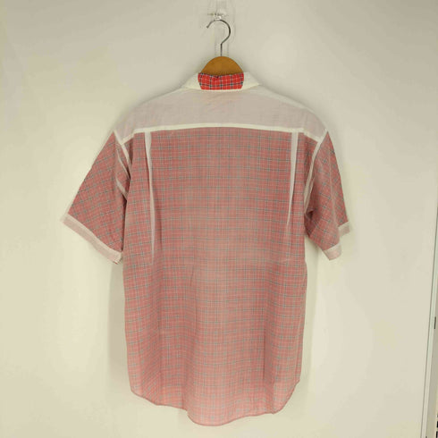 イッセイミヤケメン ISSEY MIYAKE MEN 11SS 黒タグ シワ加工 切替 クレイジーパターン チェック ボタンダウンシャツ メンズ JPN:3