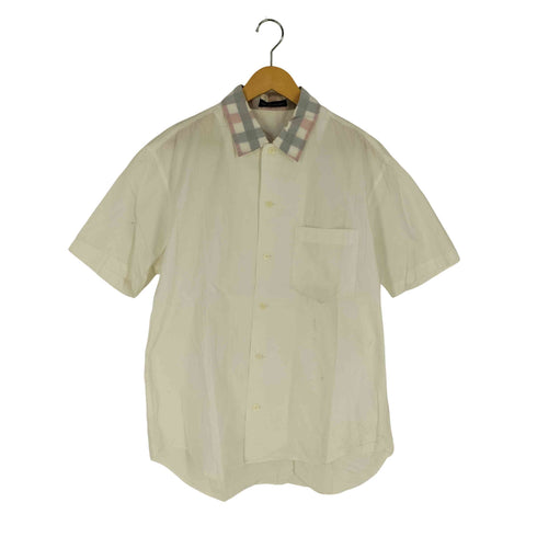 イッセイミヤケメン ISSEY MIYAKE MEN 11SS 黒タグ 襟チェック切替 レギュラーカラー シャツ メンズ JPN:3