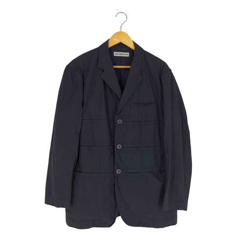 イッセイミヤケメン ISSEY MIYAKE MEN 02SS 銀タグ フェイクポケット デザイン コットン 3B テーラードジャケット メンズ JPN:3