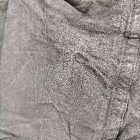 イッセイミヤケメン ISSEY MIYAKE MEN 99SS 銀タグ シワ コンデンス加工 リネン バンドカラー ジャケット メンズ L-XL