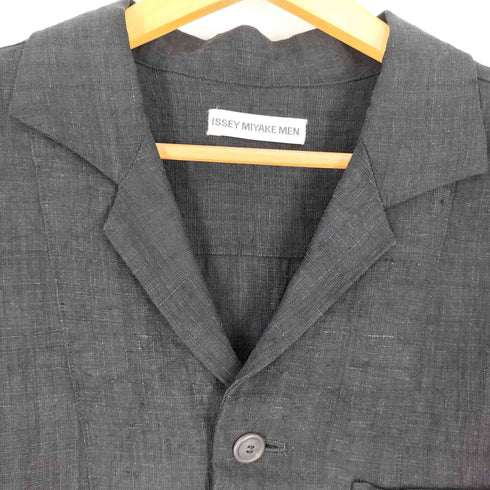 イッセイミヤケメン ISSEY MIYAKE MEN 00SS 銀タグ 製品洗い きびら 麻 4B テーラードジャケット メンズ JPN:3