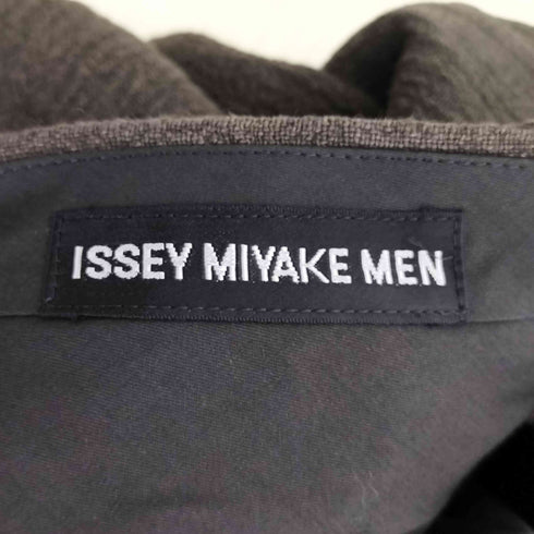 イッセイミヤケメン ISSEY MIYAKE MEN 99SS 黒タグ 草木染め シワ加工 リネン 2タック スラックス パンツ メンズ XL