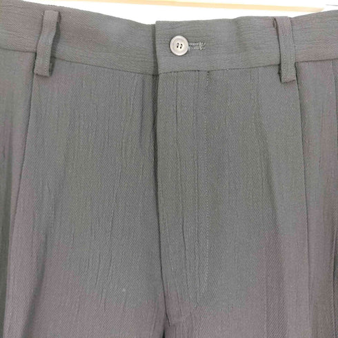 イッセイミヤケメン ISSEY MIYAKE MEN 99SS 黒タグ シワ加工 ウール 2タック スラックス パンツ メンズ XXL
