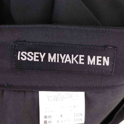 イッセイミヤケメン ISSEY MIYAKE MEN 99AW 黒タグ サイドアジャスター ウール 1タック スラックス パンツ メンズ XL