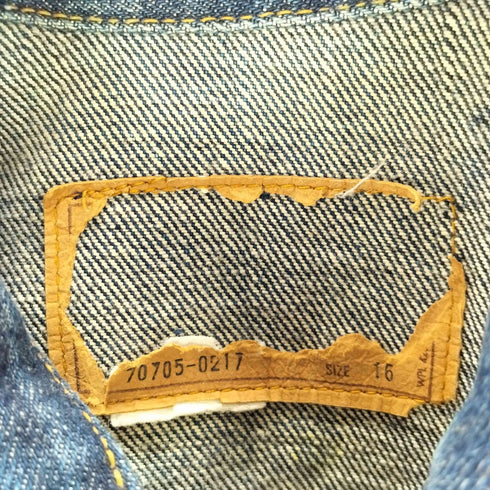 リーバイス Levis 70S 70705-0217 オレンジタブ デニムトラッカージャケット BIGE インディゴ 濃紺 ボタン裏512 メンズ 16