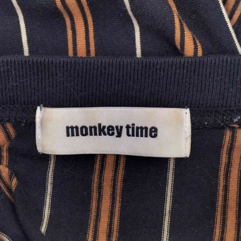 モンキータイム MONKEY TIME ストライプ切り替えクルーネックTシャツ メンズ
