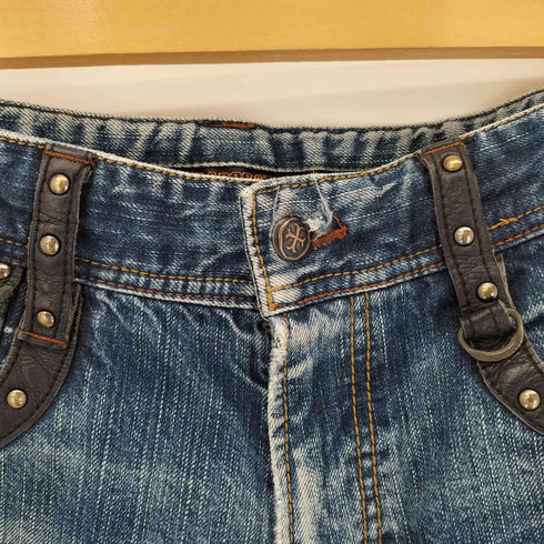 ニコルクラブフォーメン NICOLE CLUB FOR MEN 00S スタッズ装飾 ジップフライ 立体裁断 デニムパンツ Y2K メンズ JPN:46