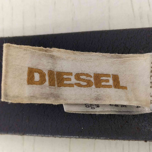 ディーゼル DIESEL プレート バックル レザーベルト メンズ 34INCH