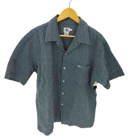 カルバンクラインジーンズ Calvin Klein Jeans チェックオープンカラーシャツ メンズ import:L
