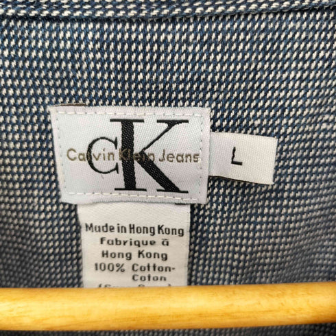 カルバンクラインジーンズ Calvin Klein Jeans チェックオープンカラーシャツ メンズ import:L
