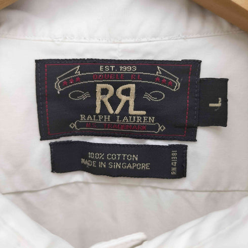 ダブルアールエルラルフローレン RRL RALPH LAUREN 90S 三ツ星タグ レギュラーカラー L/S シャツ メンズ import:L