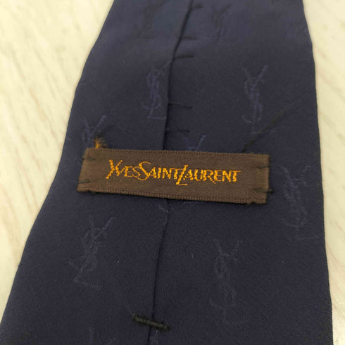 イヴサンローラン Yves Saint Laurent シルク100% シグネチャーネクタイ メンズ