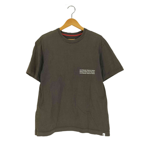 アンドワンダー and wander コットン 両面プリント クルーネックTシャツ メンズ JPN:3