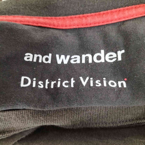 アンドワンダー and wander コットン 両面プリント クルーネックTシャツ メンズ JPN:3
