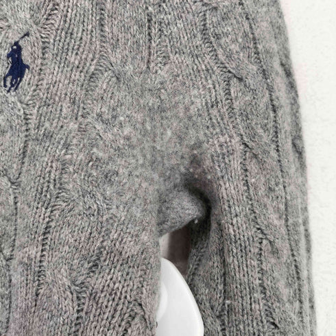 ポロラルフローレン POLO RALPH LAUREN ウールカシミヤ ポニー刺繍 ケーブルニット レディース S