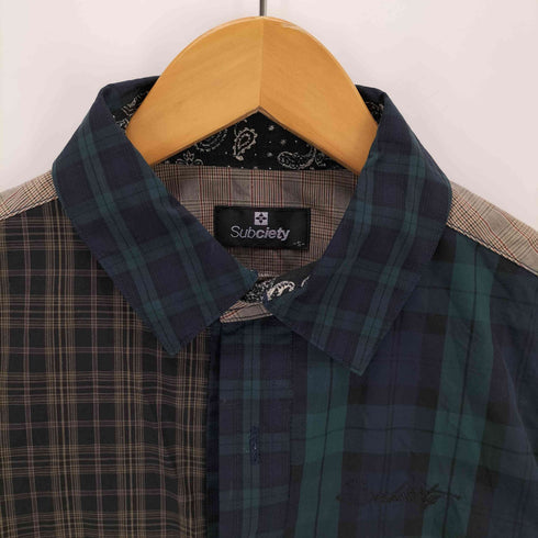 サブサエティ Subciety CRAZY CHECK SHIRT メンズ JPN:S